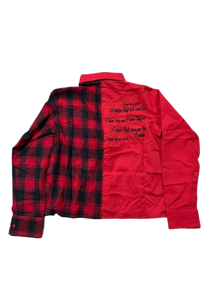Red "Broken Plaid" Flannel