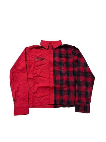 Red "Broken Plaid" Flannel